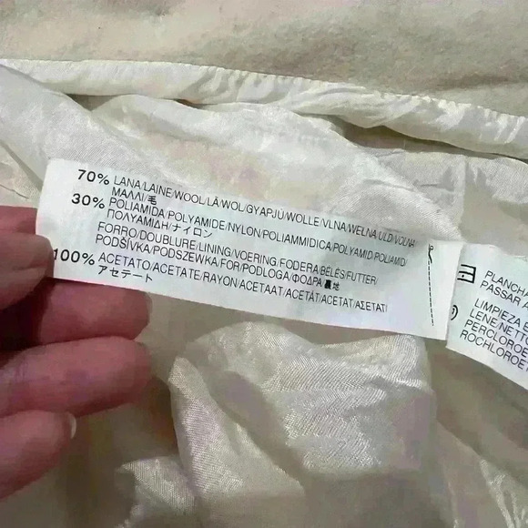 Zara Womens White Peacoat Size Medium - Picture 5 of 14